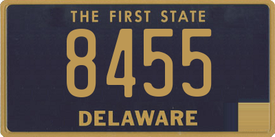 DE license plate 8455