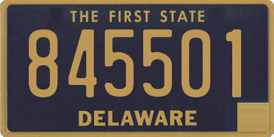 DE license plate 845501