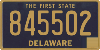 DE license plate 845502