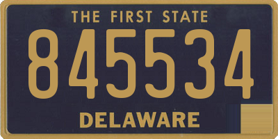 DE license plate 845534