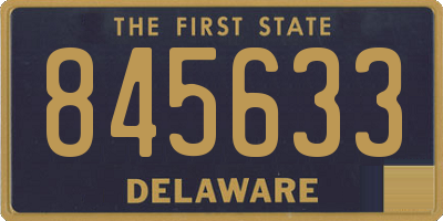 DE license plate 845633