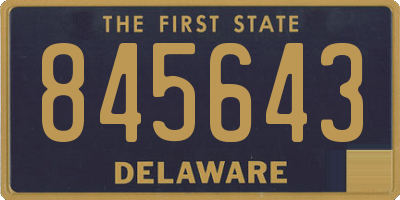 DE license plate 845643