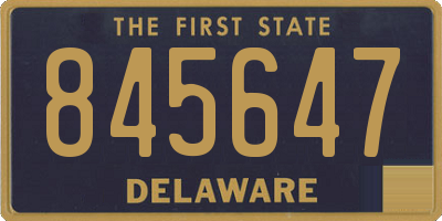 DE license plate 845647