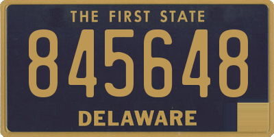 DE license plate 845648