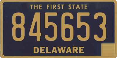 DE license plate 845653
