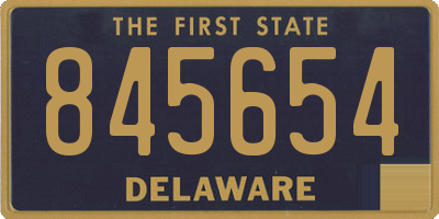 DE license plate 845654