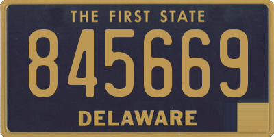 DE license plate 845669