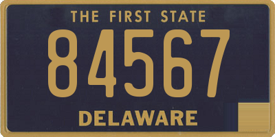 DE license plate 84567