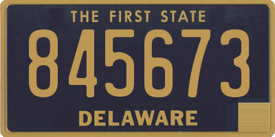 DE license plate 845673