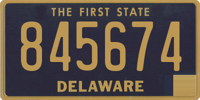 DE license plate 845674