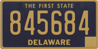 DE license plate 845684