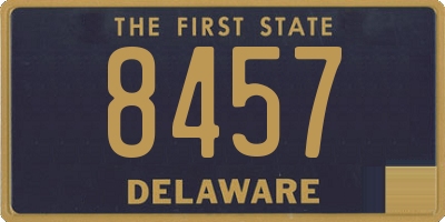 DE license plate 8457