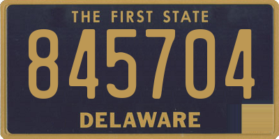 DE license plate 845704