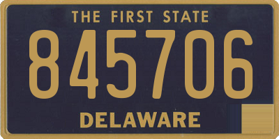 DE license plate 845706