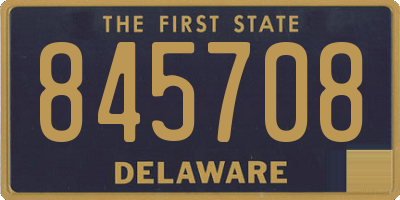 DE license plate 845708