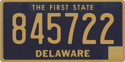 DE license plate 845722