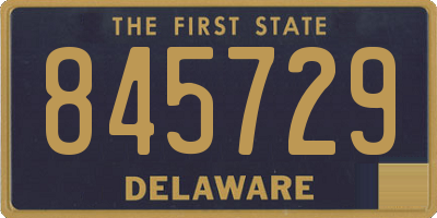 DE license plate 845729