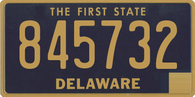 DE license plate 845732