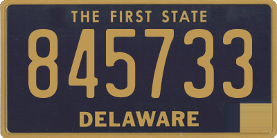 DE license plate 845733