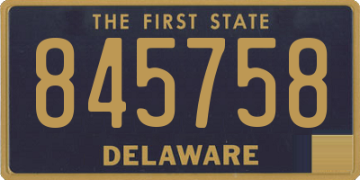 DE license plate 845758
