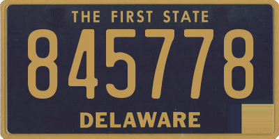 DE license plate 845778