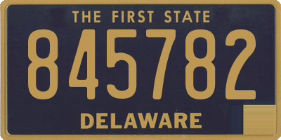 DE license plate 845782