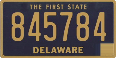 DE license plate 845784