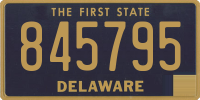 DE license plate 845795