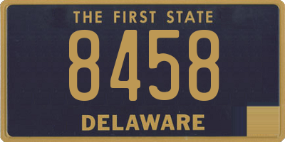 DE license plate 8458