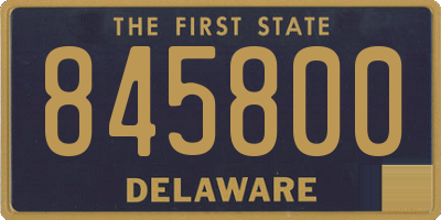 DE license plate 845800