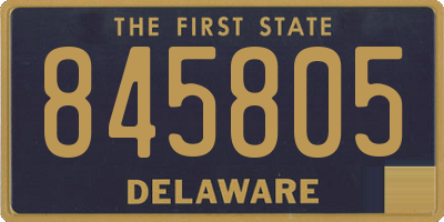 DE license plate 845805