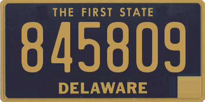 DE license plate 845809