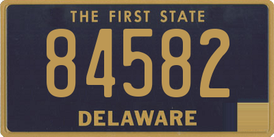 DE license plate 84582