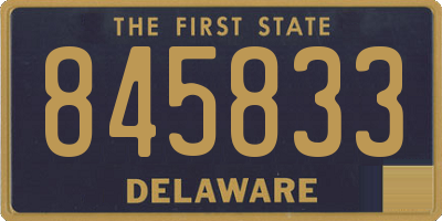 DE license plate 845833