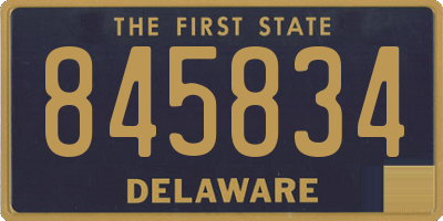 DE license plate 845834