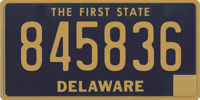 DE license plate 845836