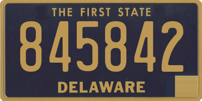 DE license plate 845842