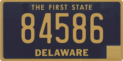 DE license plate 84586
