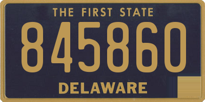 DE license plate 845860
