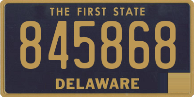 DE license plate 845868
