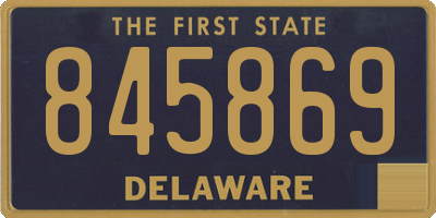 DE license plate 845869