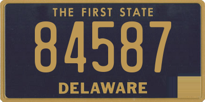 DE license plate 84587
