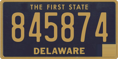 DE license plate 845874
