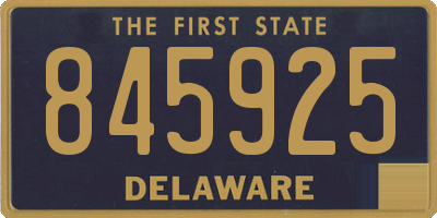 DE license plate 845925