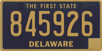 DE license plate 845926