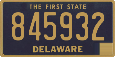 DE license plate 845932