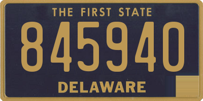 DE license plate 845940