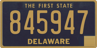 DE license plate 845947