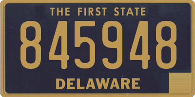 DE license plate 845948