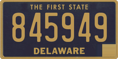DE license plate 845949